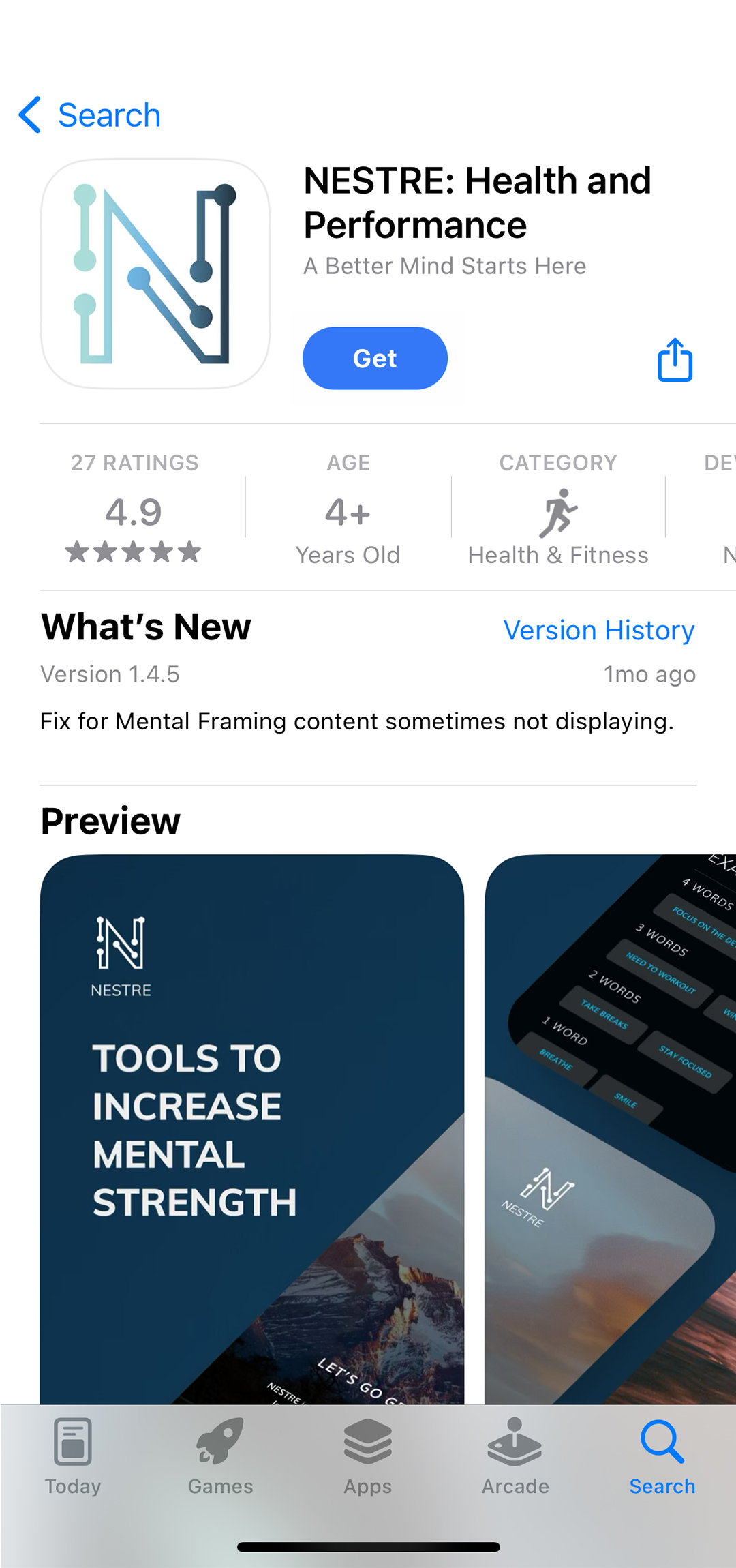 Download NESTRE App from Apple App Store